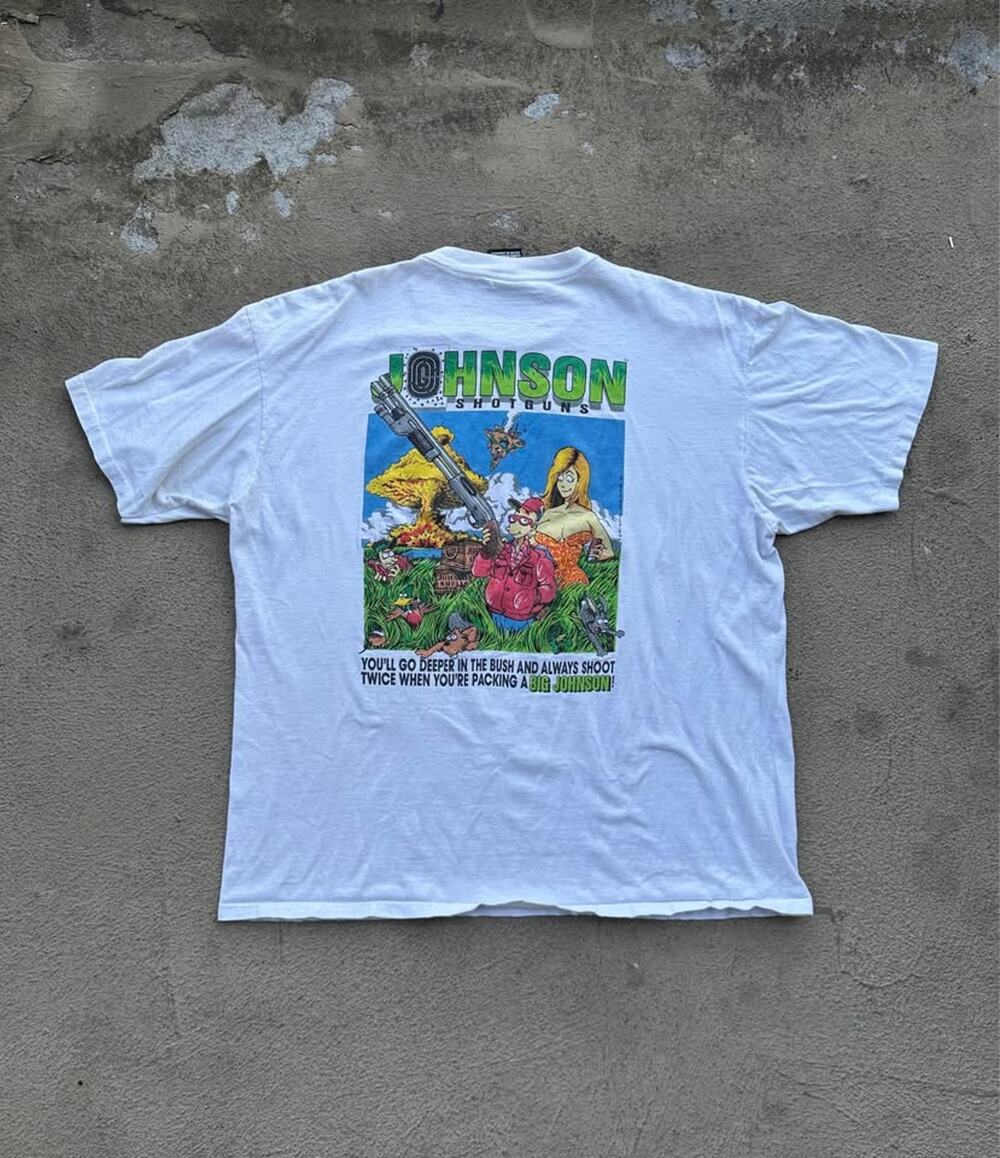 1993 Made in USA Big Johnson Shotguns Graphic T-Shirt size XL